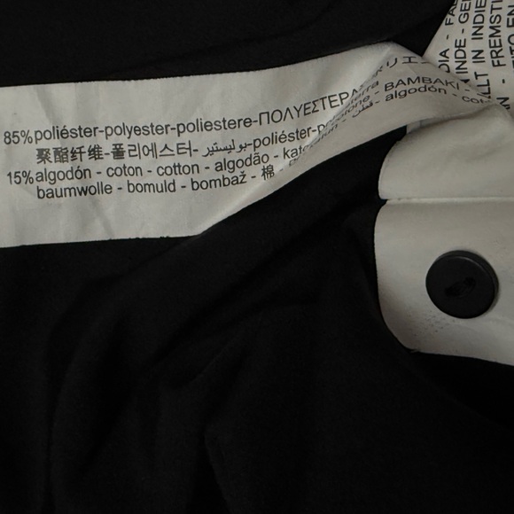 Zara Black Puff Sleeve Tiered Poplin Tie Detail Open Back Mini Dress Size Small - Picture 6 of 7